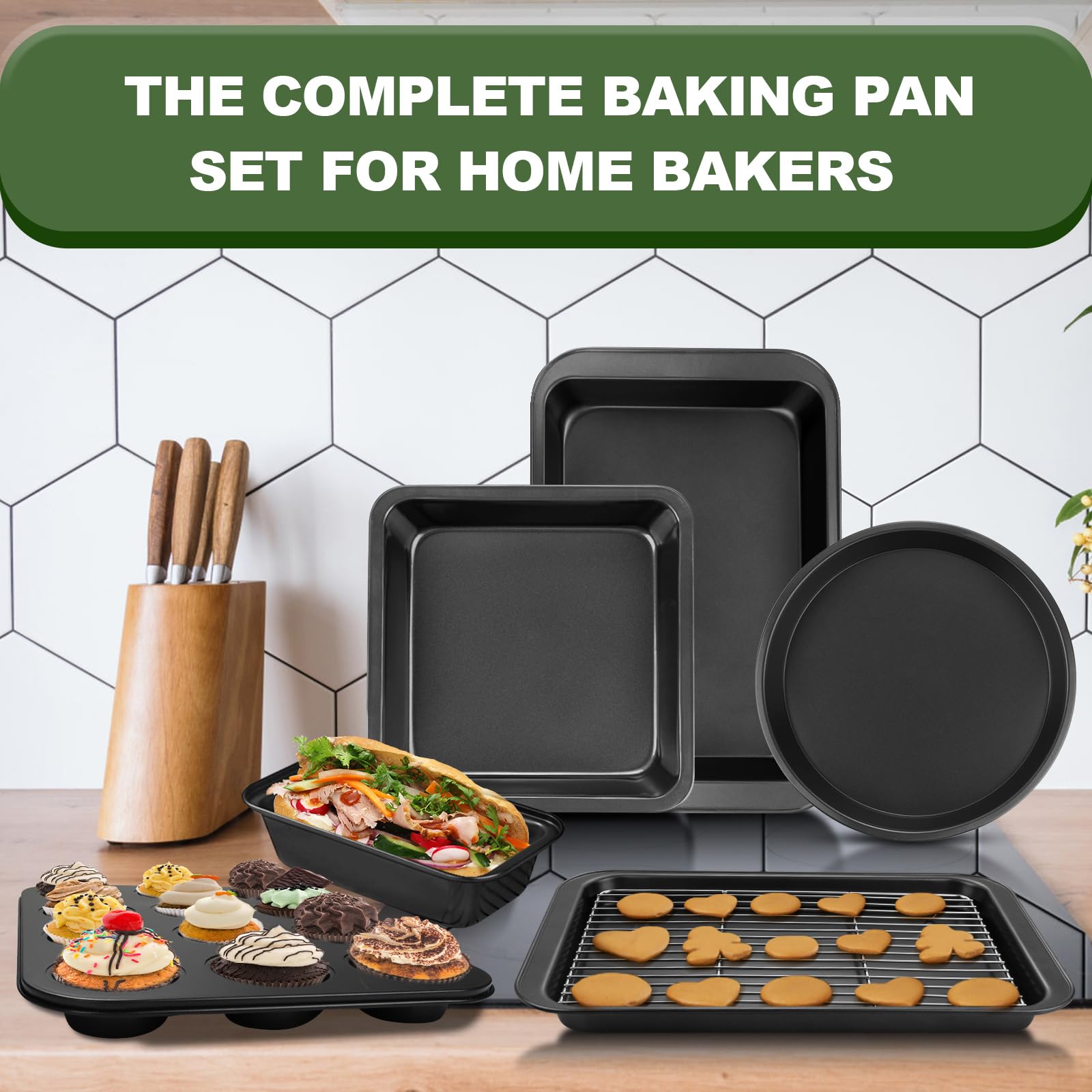EWFEN 12-cup muffin pan with even-baking nonstick coating