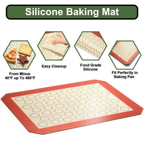 EWFEN baking set nonstick surface ensures quick release and easy cleanup.