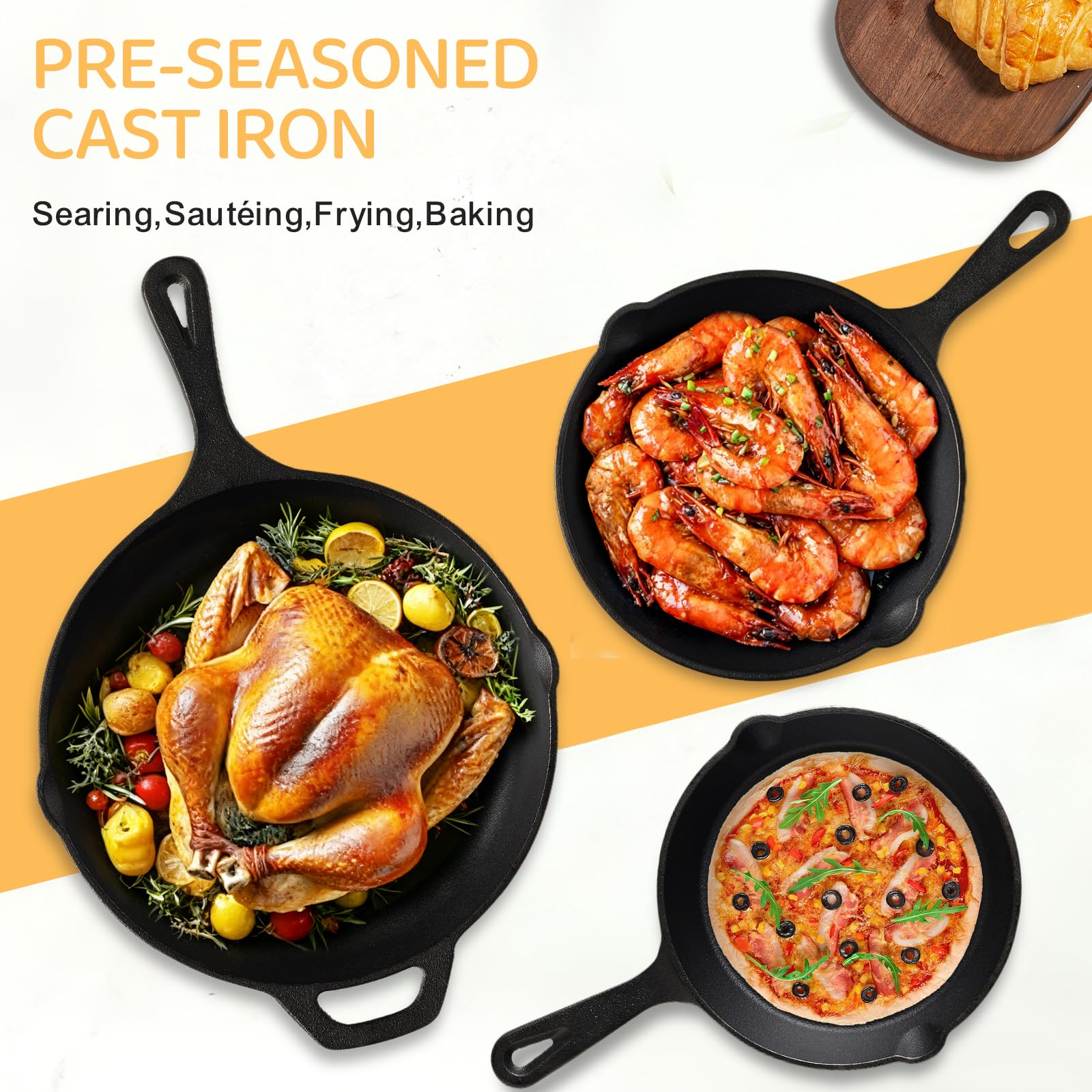 EWFEN 8-inch skillet on induction hob for even heating