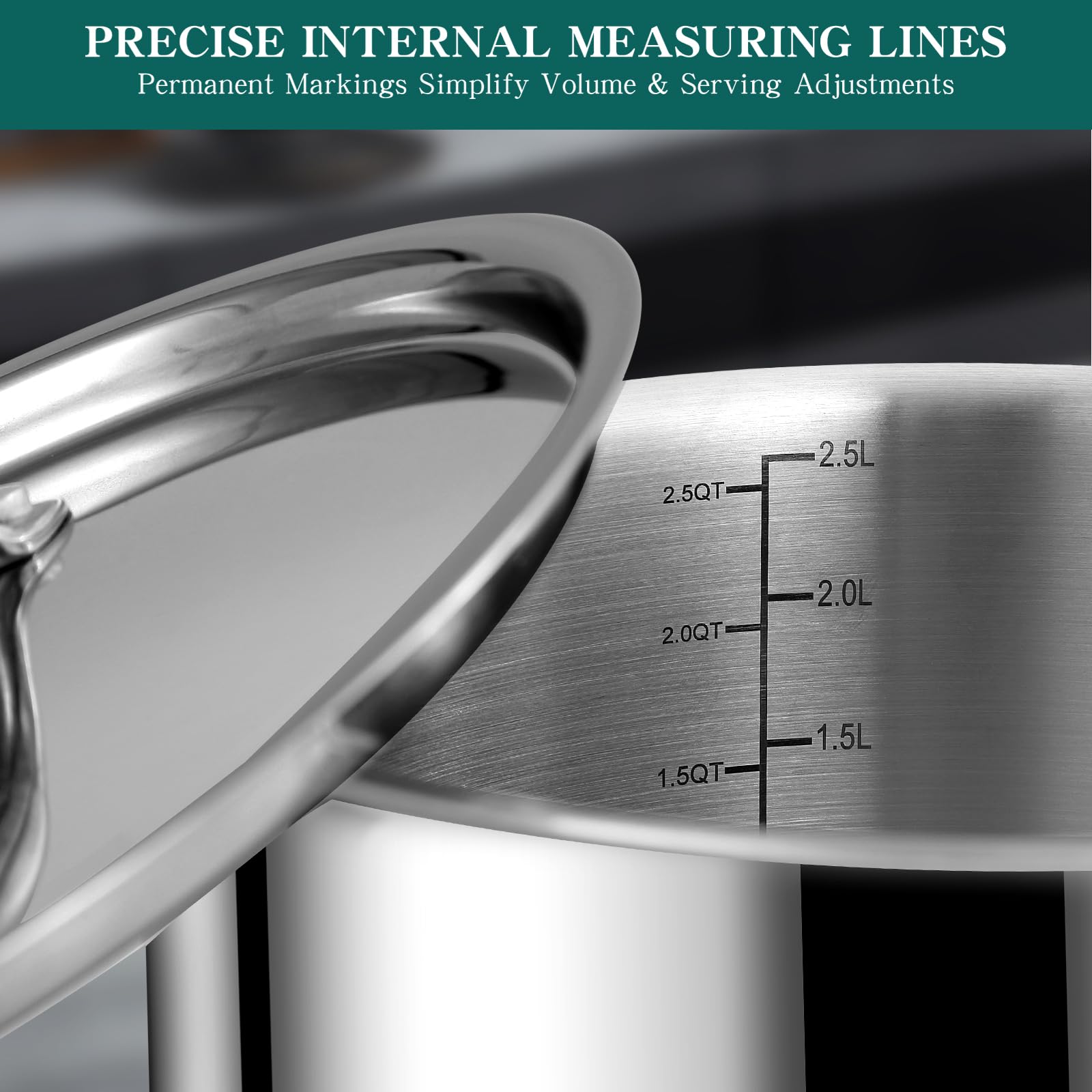 EWFEN full-set displayed on kitchen counter with sleek mirror finish