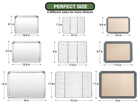 EWFEN cooling rack with raised feet drains juices for crisp results.
