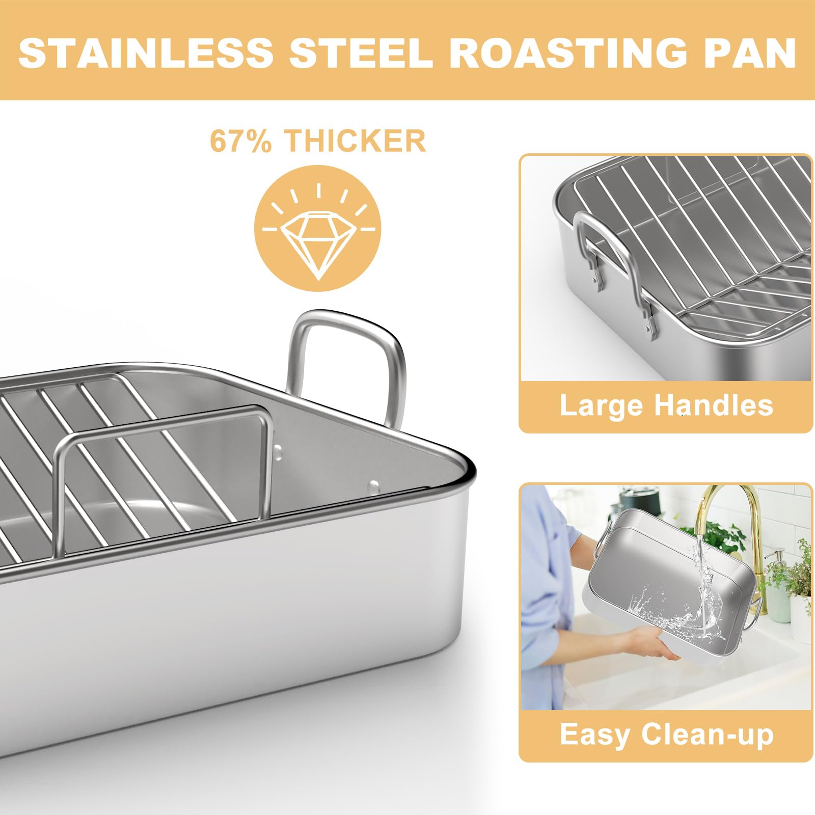 EWFEN deep 3.5-inch rim pan close-up highlights spill prevention.