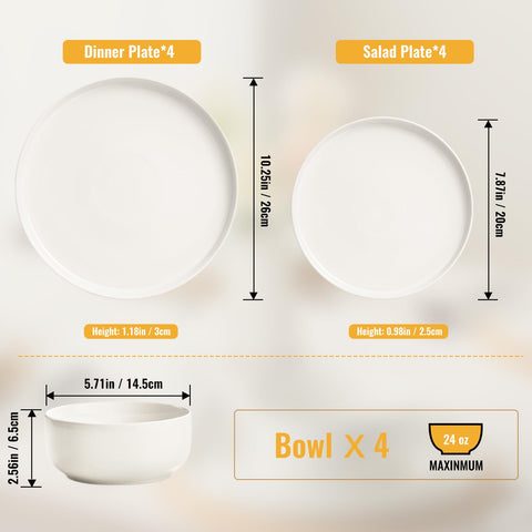EWFEN 5.71-inch deep bowls ideal for soups and hearty servings.