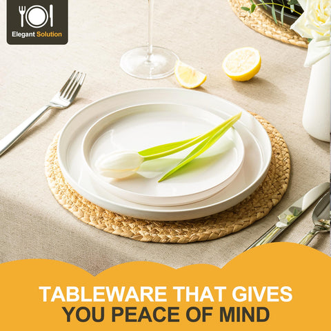 EWFEN 10.25-inch dinner plates with a clean glaze finish.