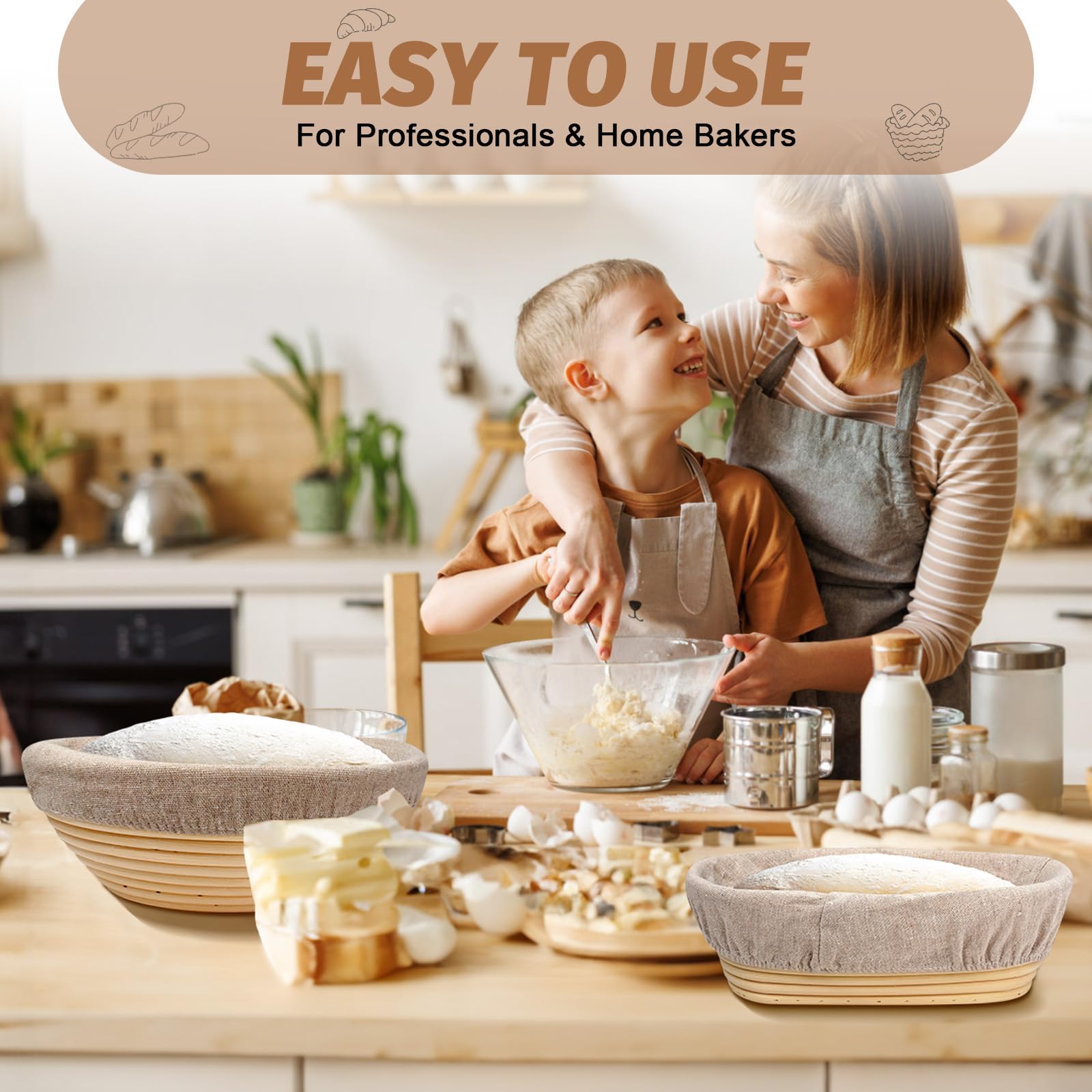 EWFEN Dough whisk for thorough mixing