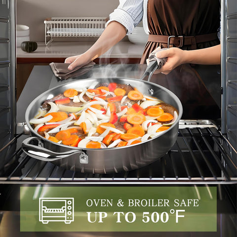 EWFEN 10in frying pan with lid for weeknight searing
