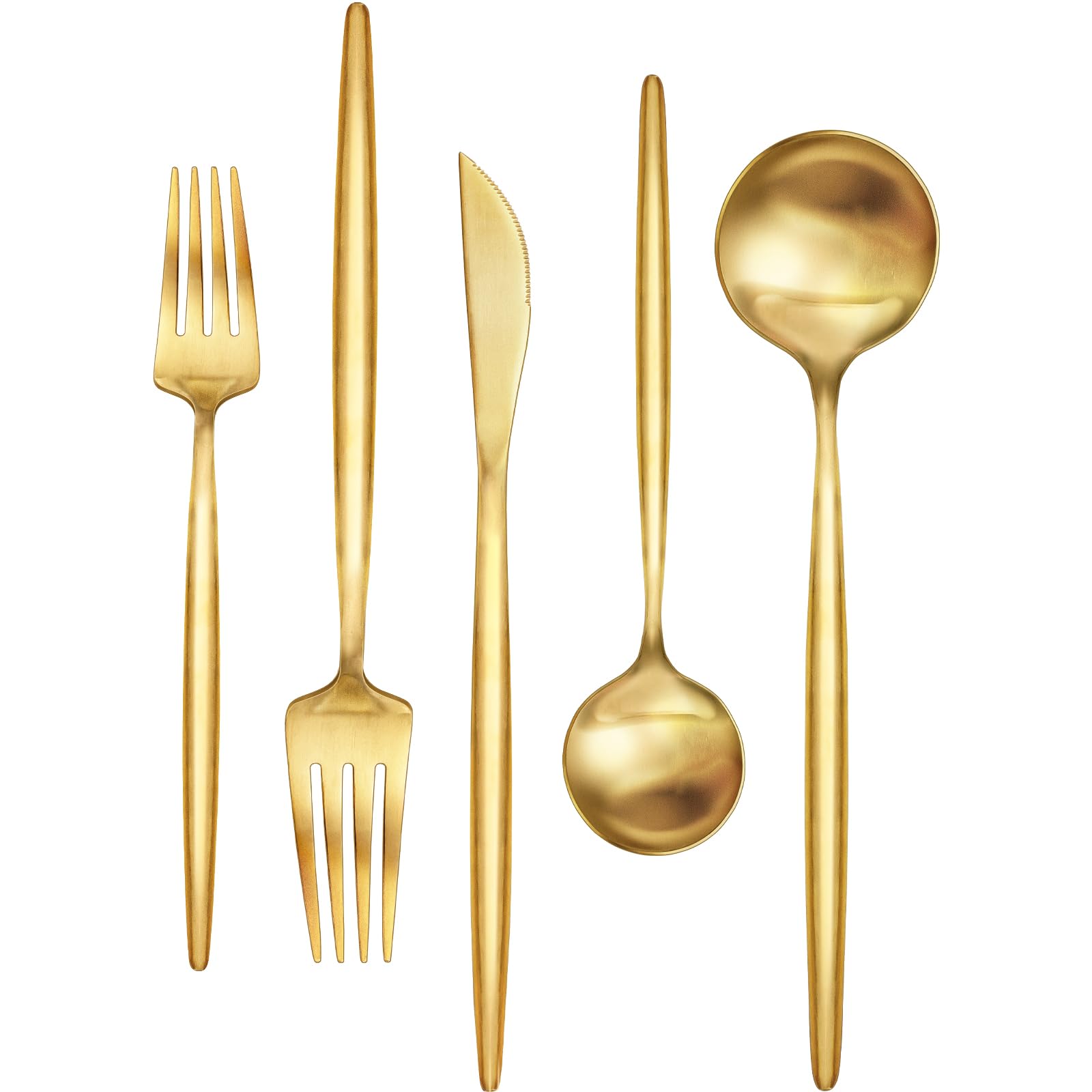 EWFEN gold dinner forks with polished finish, ideal for everyday dining.