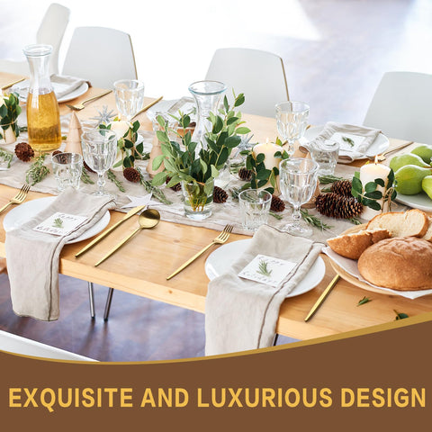 EWFEN gold-silverware set polished finish elevates any table setting.