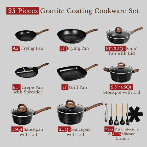 EWFEN granite nonstick pan showing smooth food release and easy cleaning