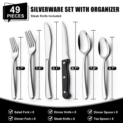 EWFEN heavy-duty stainless steel flatware delivers durable utensils for daily dining.