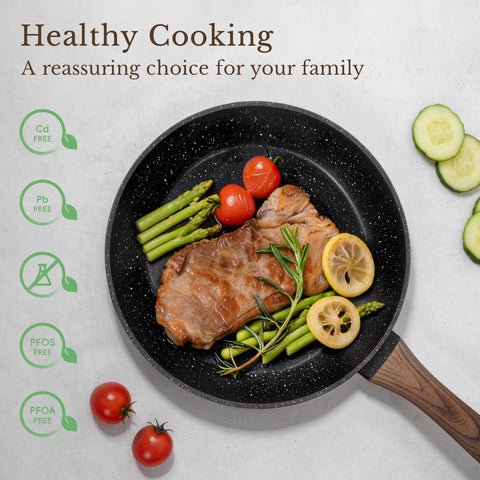 EWFEN induction-compatible bottom demonstrates even heat distribution on induction cooktop