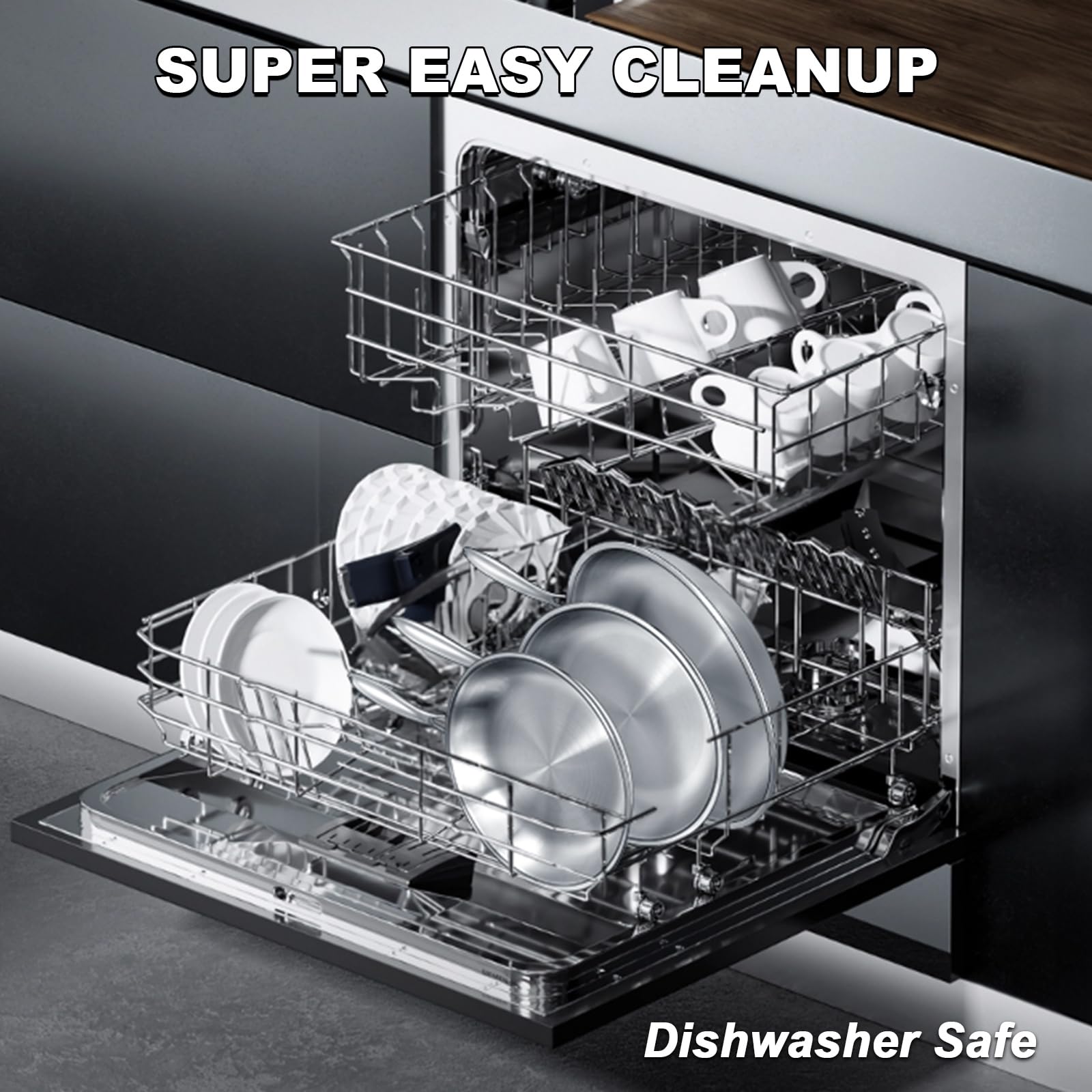 EWFEN induction-ready pans on different stoves proving universal compatibility.