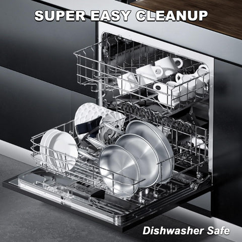 EWFEN induction-ready pans on different stoves proving universal compatibility.