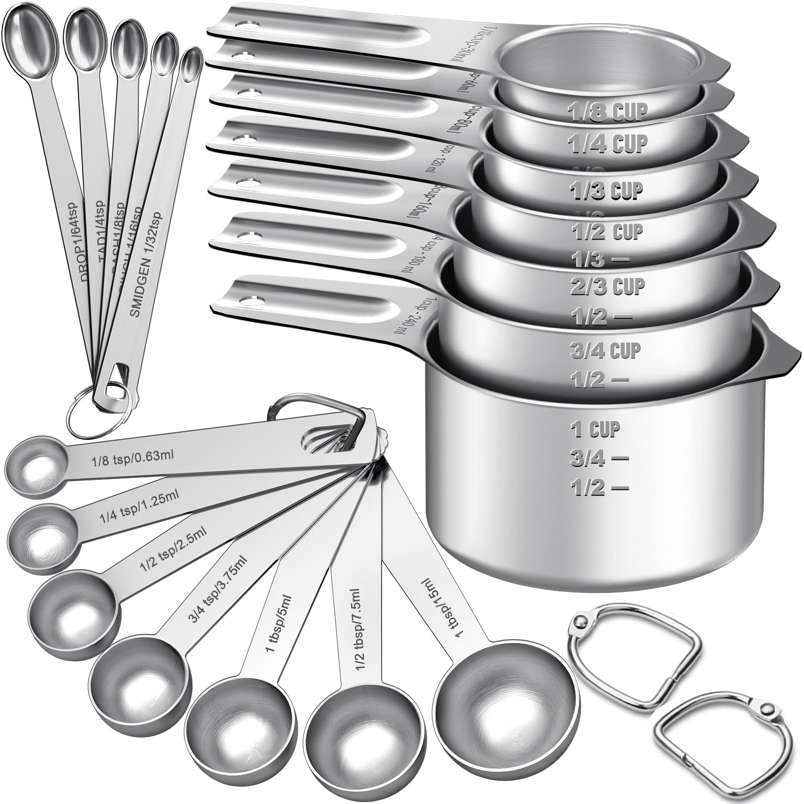 EWFEN measuring cups and spoons set, assembled for quick baking prep and accurate results.