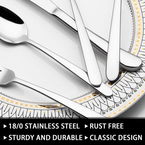 EWFEN mirror-polished cutlery collection adds sleek elegance to the table.