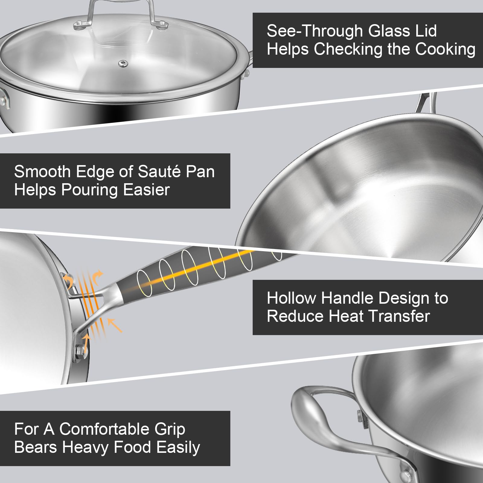 EWFEN pan on induction cooktop demonstrates universal compatibility for modern kitchens.