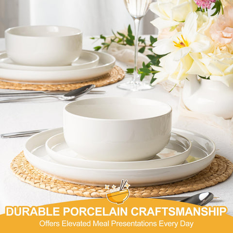 EWFEN 7.87-inch salad plates featuring sesame speckle detail.