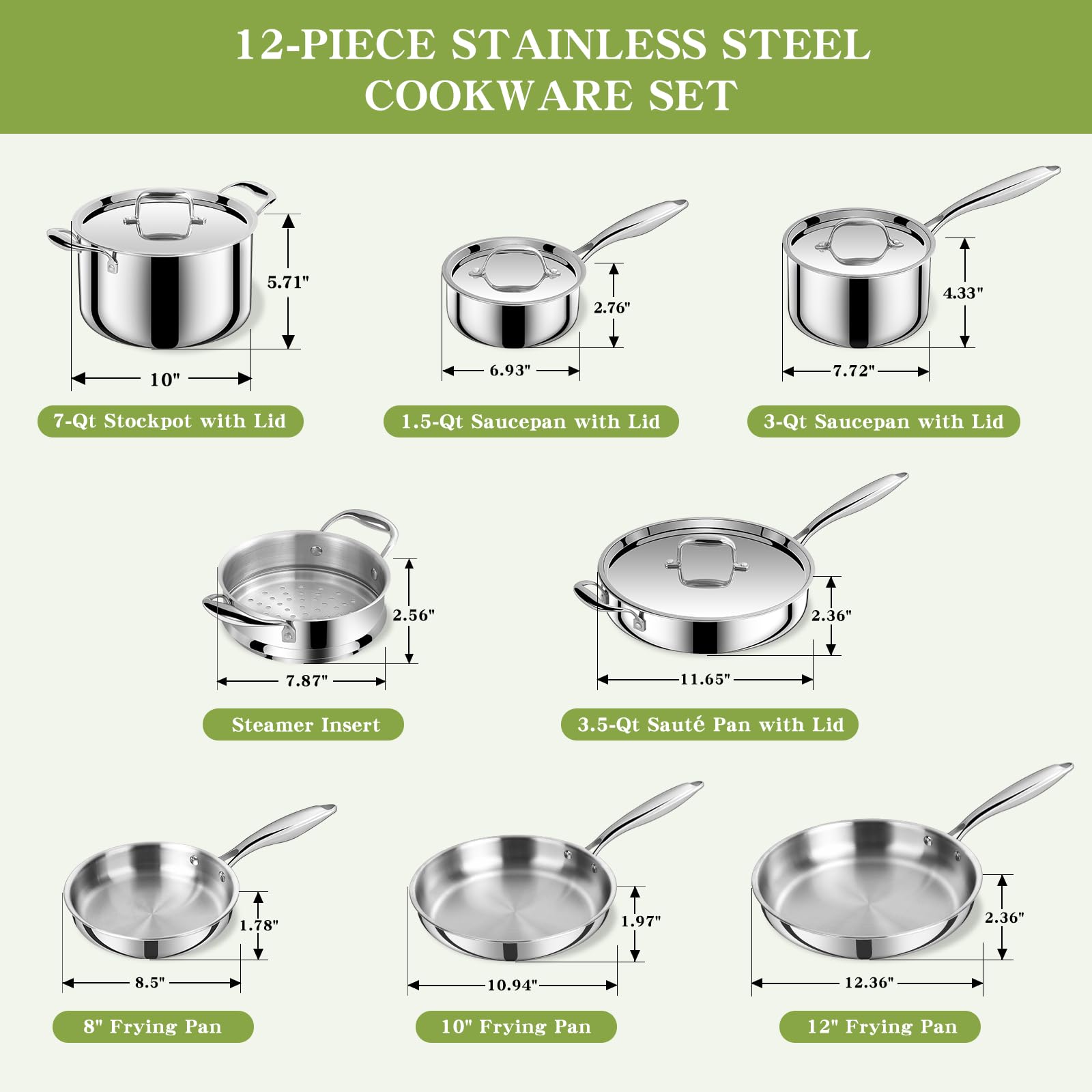 EWFEN 1.5qt saucepan with lid ready for simmering sauces and soups