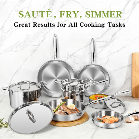 EWFEN 3qt saucepan with lid ideal for pasta and reheating sauces