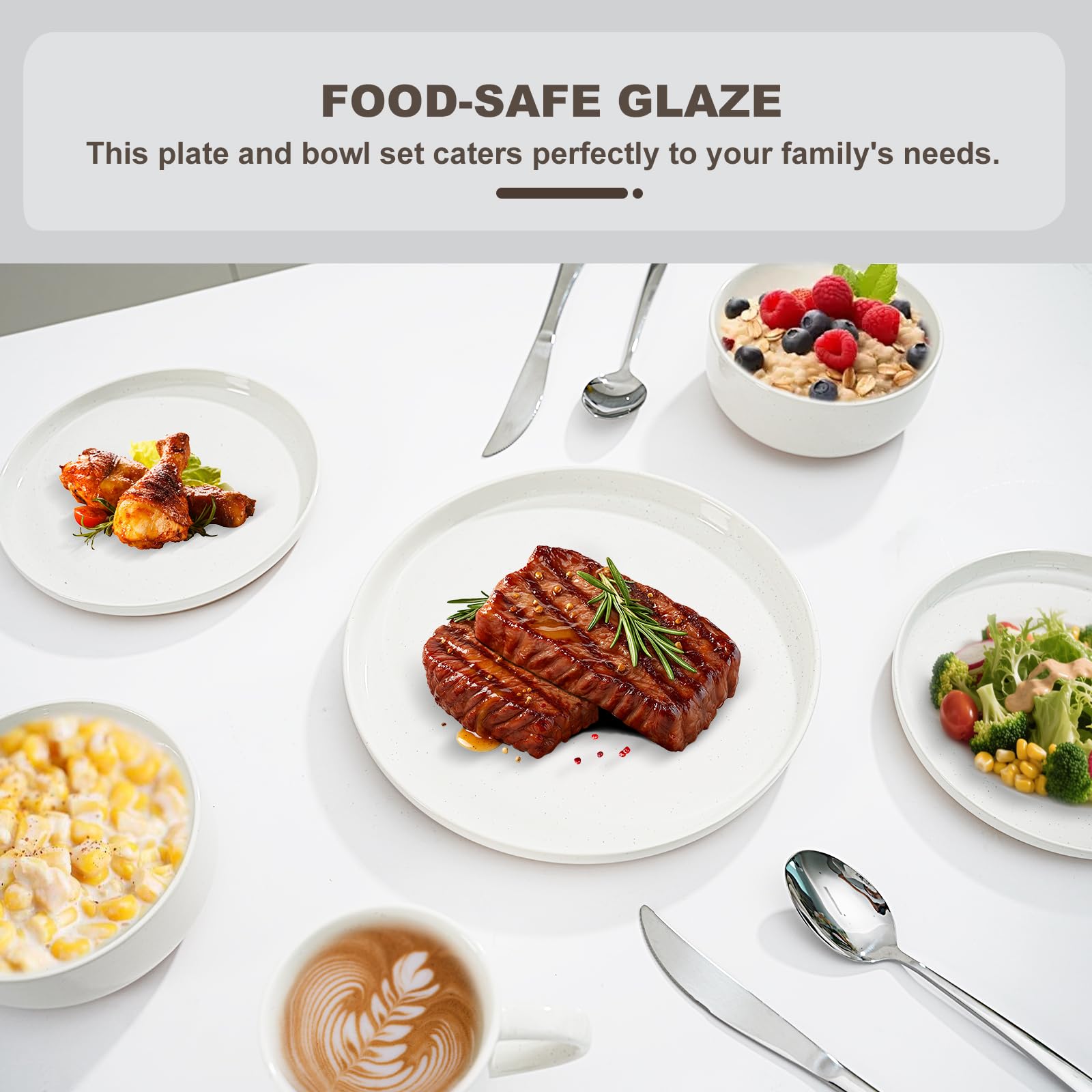EWFEN sesame speckle glaze texture for modern table settings.
