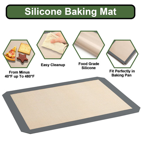 EWFEN silicone baking mat offers non-stick lining and wide temperature range.