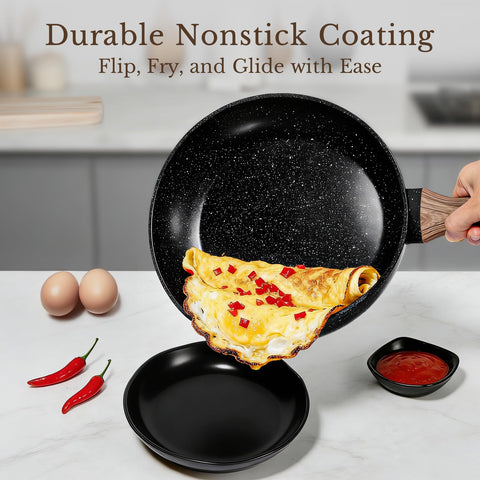 EWFEN silicone utensils set arranged with cookware for neat, mess-free cooking