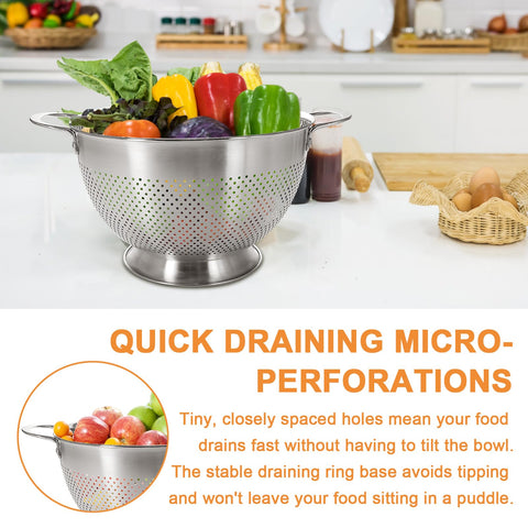 EWFEN dishwasher-safe colander, easy cleanup after meal prep