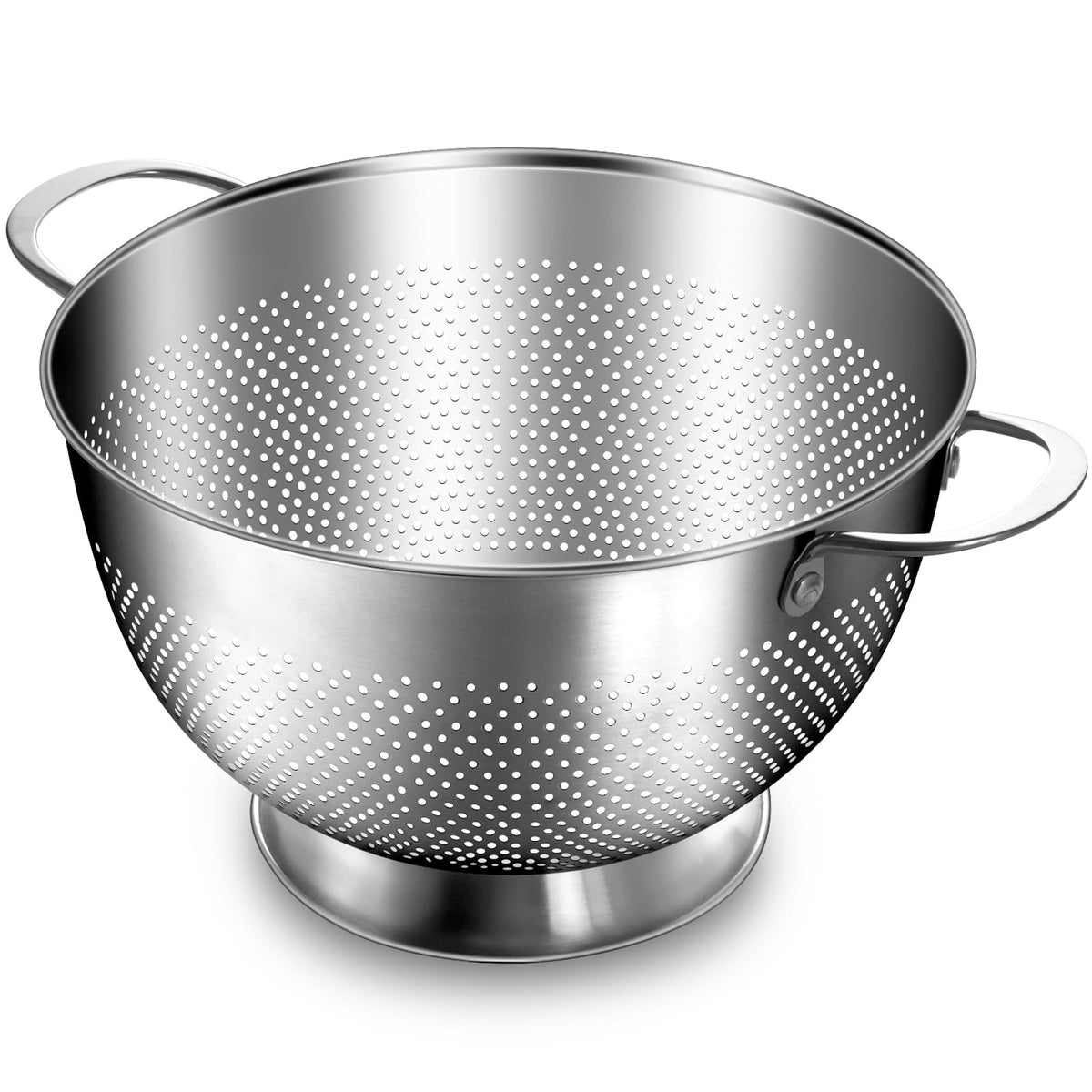 EWFEN stainless steel colander 5 qt, top view for efficient draining