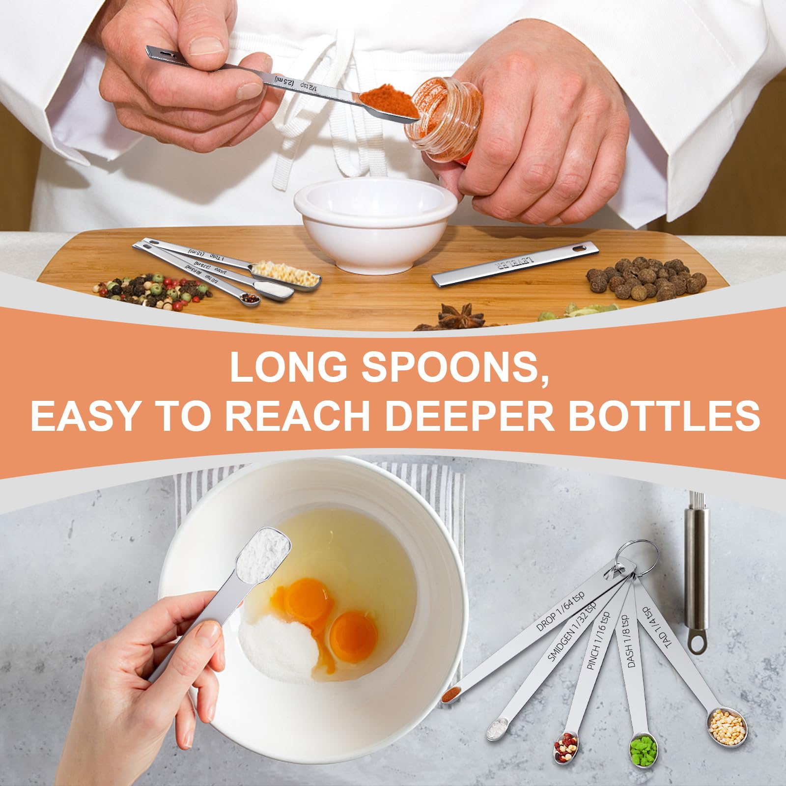 EWFEN stainless steel construction shown as dishwasher-safe and rust-resistant for daily use.