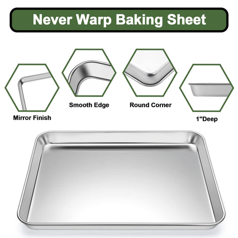 EWFEN stainless steel pans resist rust and deformation for durable baking.