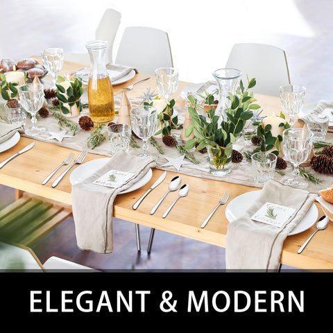 EWFEN steak knives with precision edges enhance slicing during dinner.