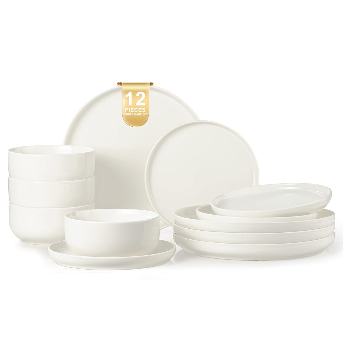 EWFEN stoneware 12-piece set for durable everyday dining.