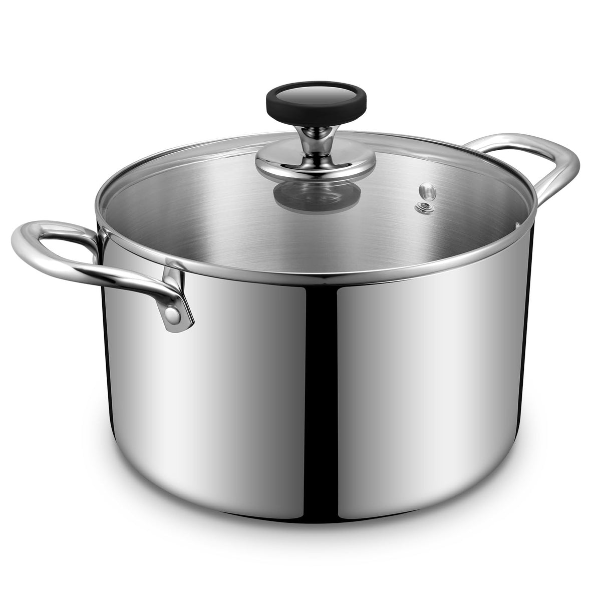 EWFEN Tri-Ply stock pot body with even heat distribution for soups and stocks.