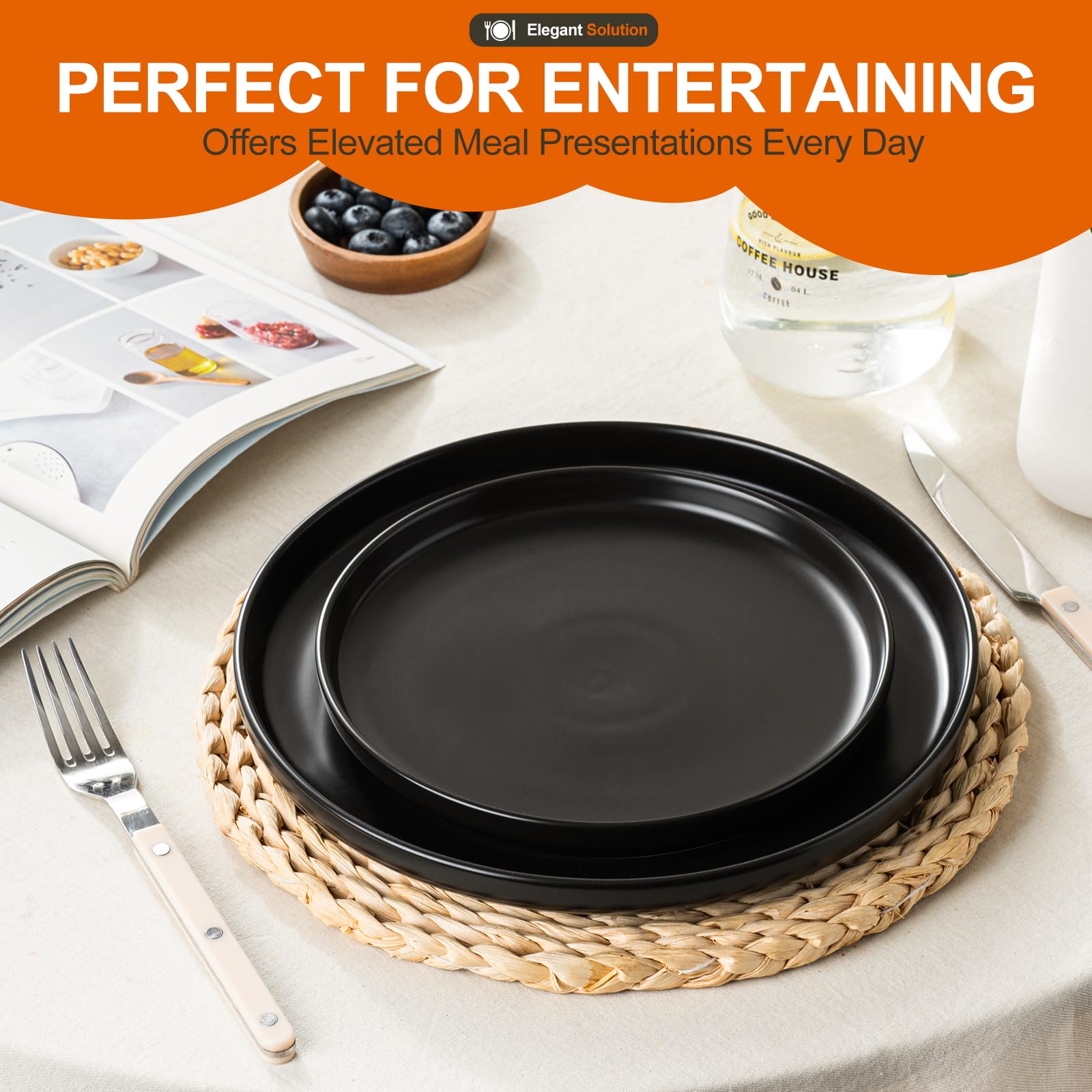 Twice-fired ceramic construction increases durability for lasting use.