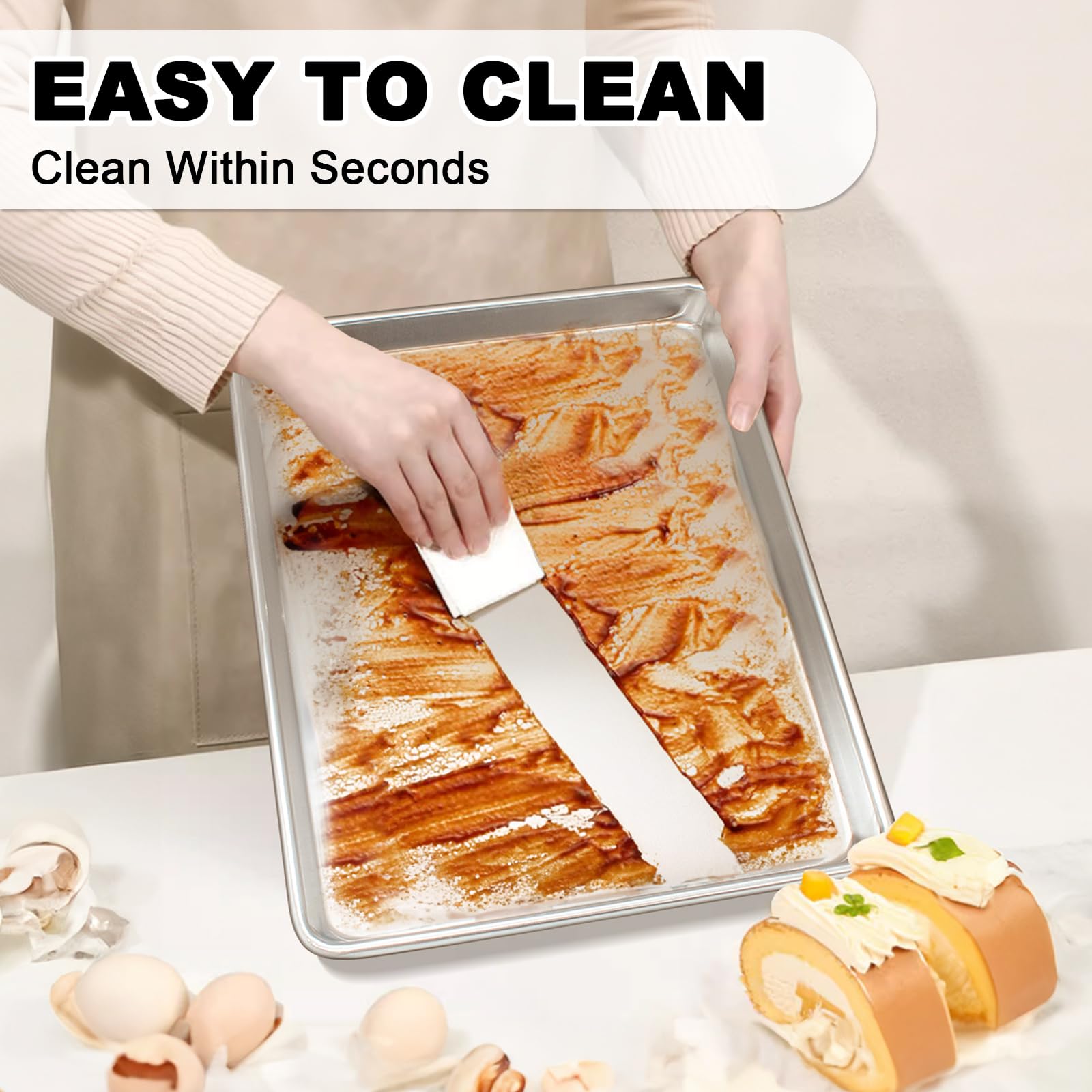 EWFEN wide-capacity sheet pan ideal for batch cooking and meal prep.