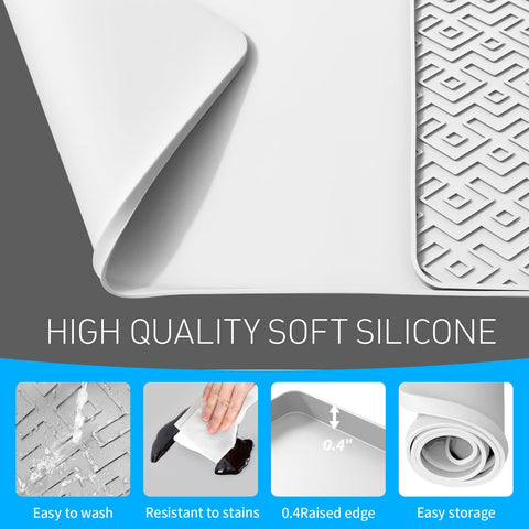 EWX versatile mat doubles as a dish-drying area under racks.