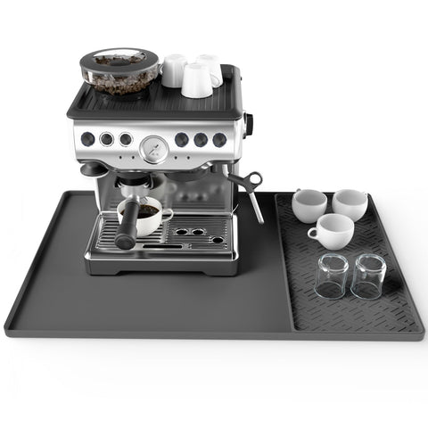 EWX silicone coffee mat 24x16 top view protects counters and keeps a tidy coffee station.