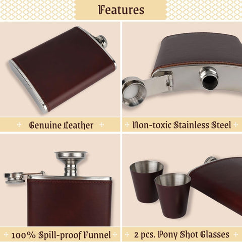 Excalibur Brothers flask in luxury case ideal for gifting and travel organization