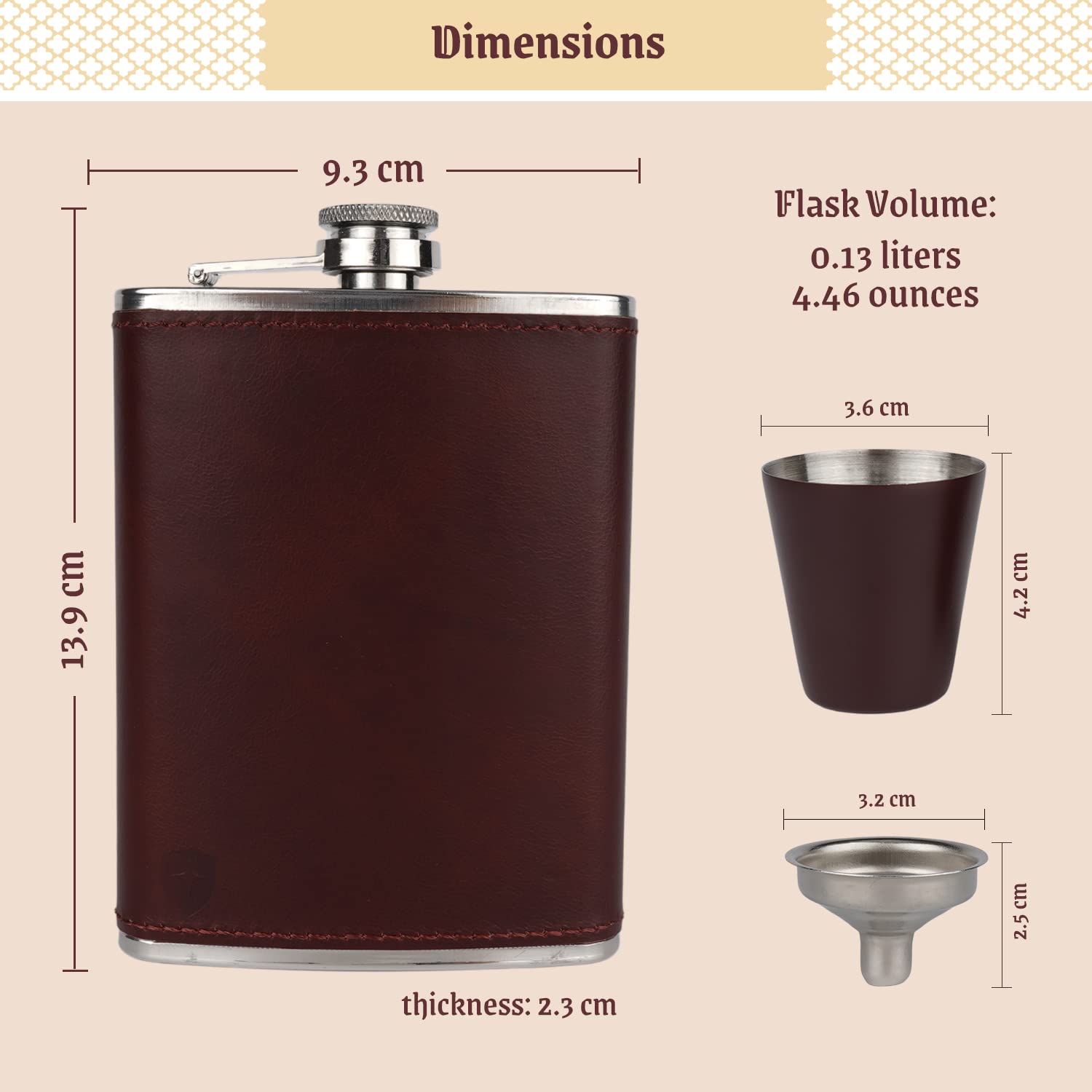 Excalibur Brothers funnel included for easy filling and clean pours
