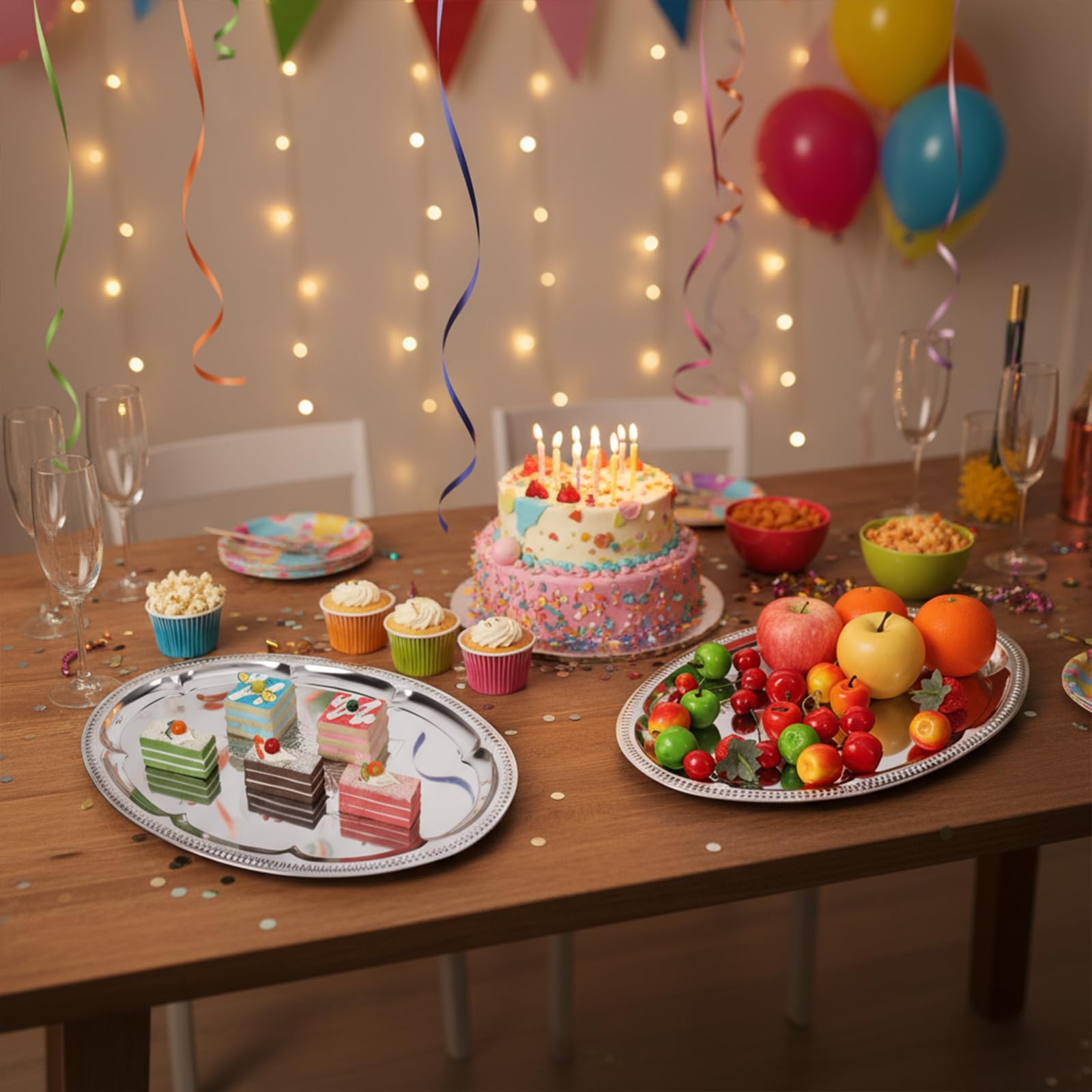Exclaith bar and party tray perfect for stylish serving at gatherings.