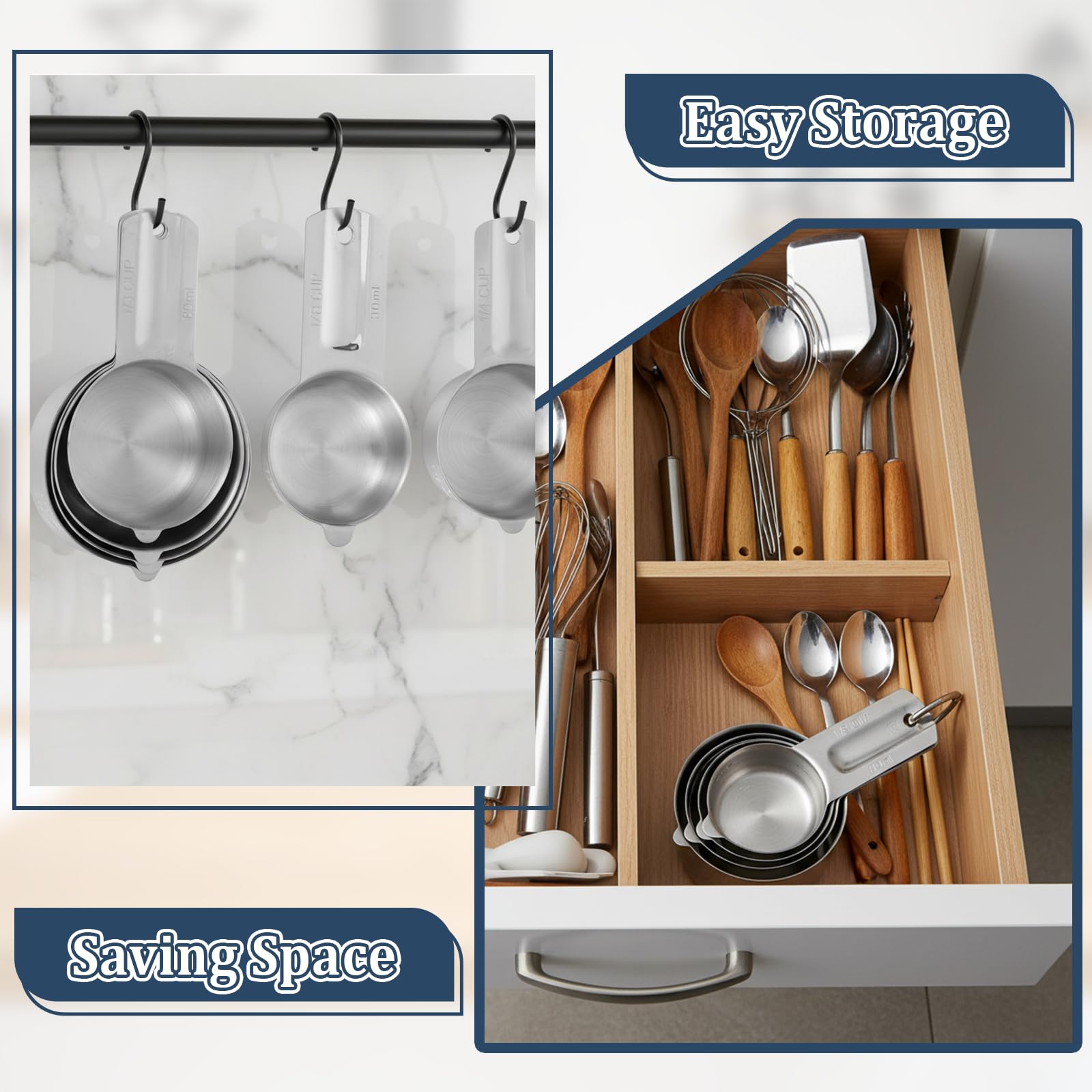 Exclaith measuring cups are dishwasher safe for easy cleanup
