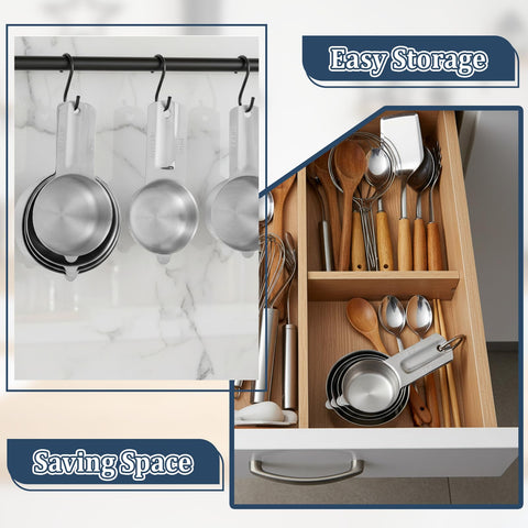 Exclaith measuring cups are dishwasher safe for easy cleanup