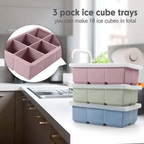Excnorm non-stick tray makes easy release of large cubes.
