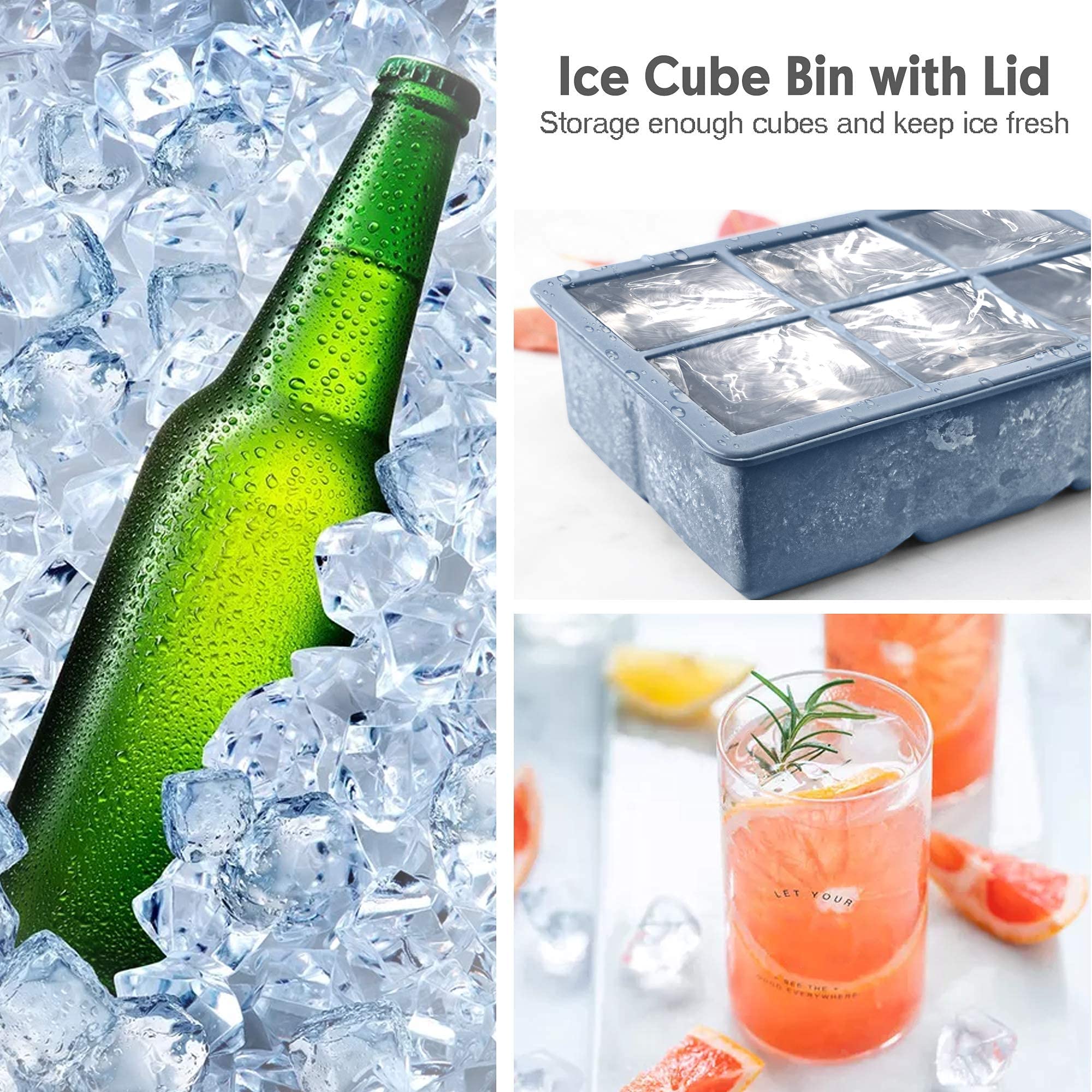 Excnorm stackable design saves freezer space and organization.
