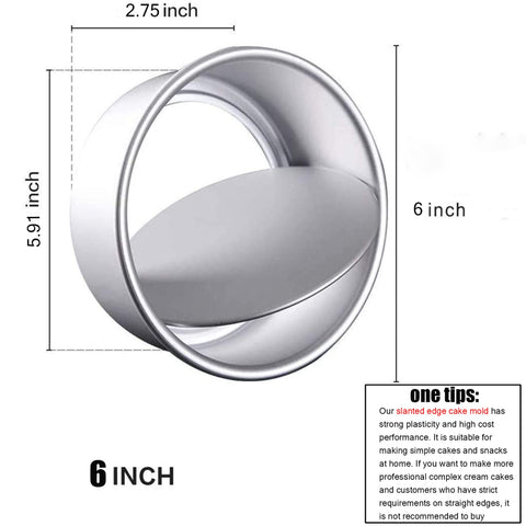 EXGOX 6-inch cake pan with removable bottom for easy release