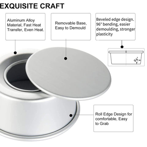 EXGOX round pan interior releases baked goods smoothly
