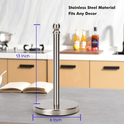 Exilon paper towel holder bottom has felt pads to protect countertops.