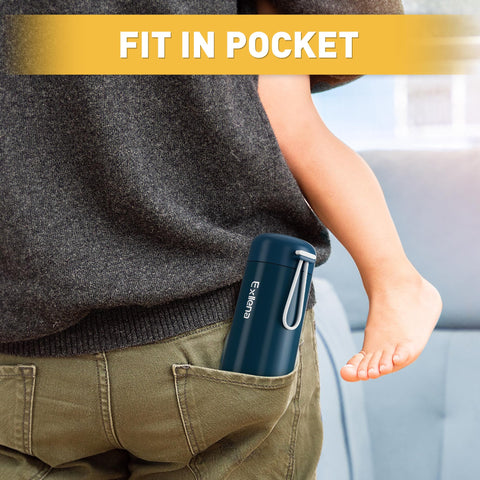 Exllena 8 oz stainless steel bottle ideal for travel, gym, and daily use.