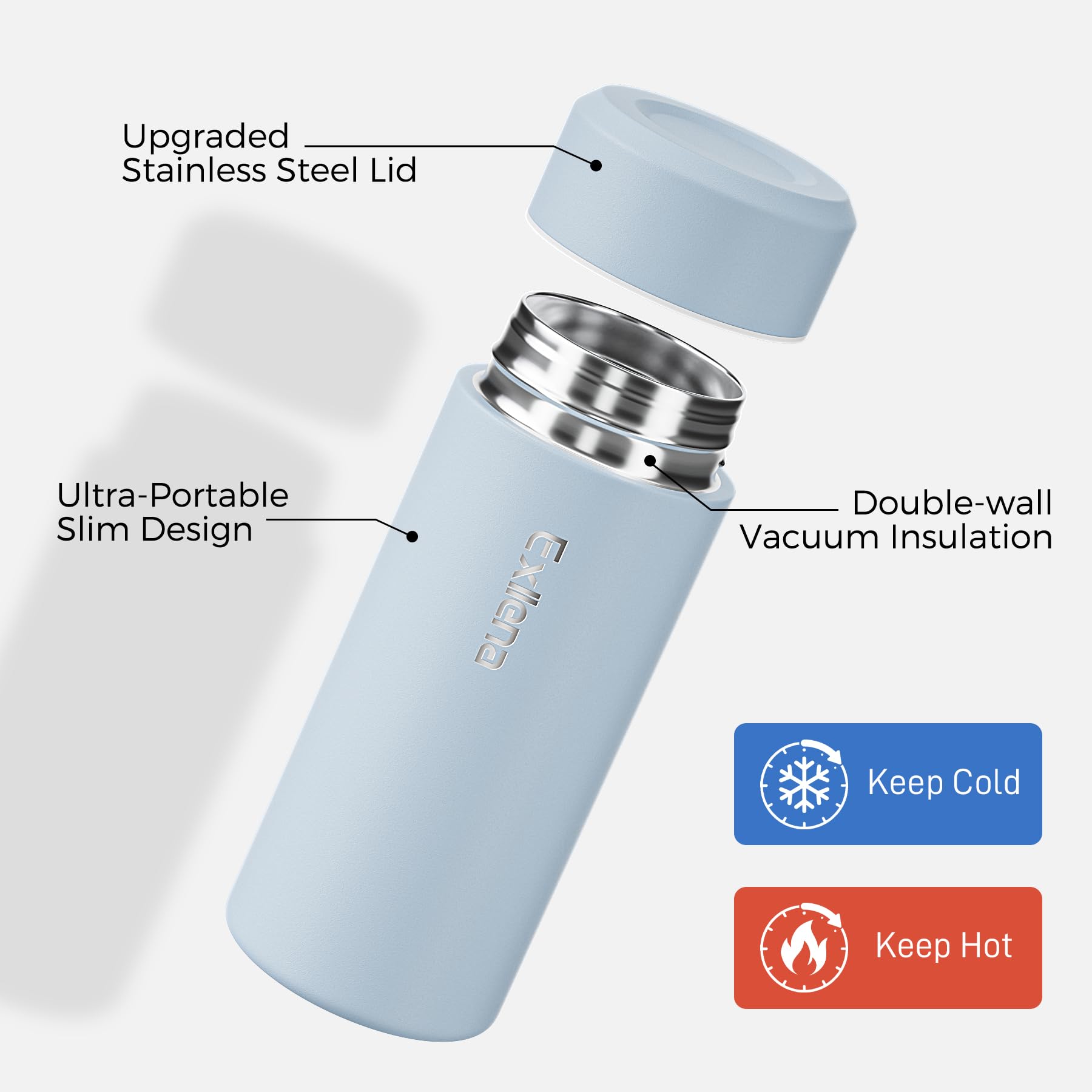 Exllena bottle in purse demonstrates compact travel-ready size.