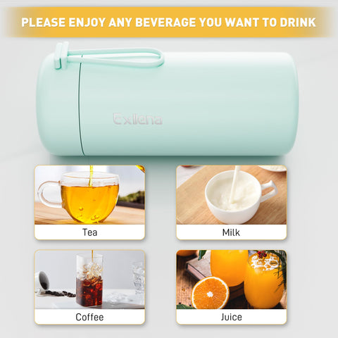 Exllena compact bottle fits in backpacks and purses